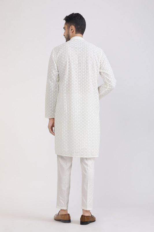 Albion Men Premium CREAM Kurta Pyjama