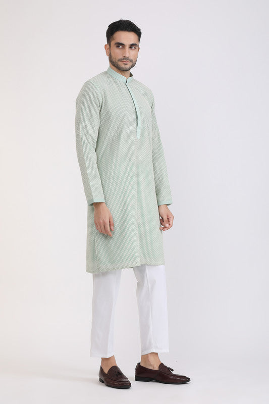 Albion Men Premium Green Kurta Pyjama
