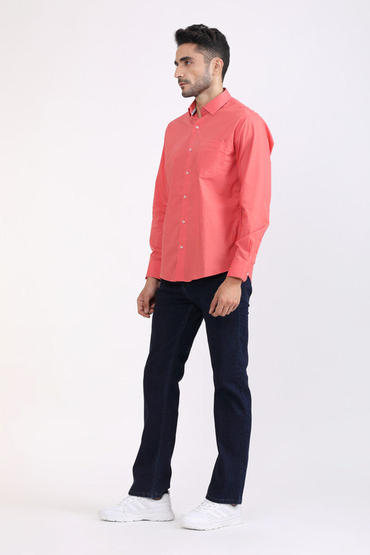 Albion Men Premium Orange Casual Shirt