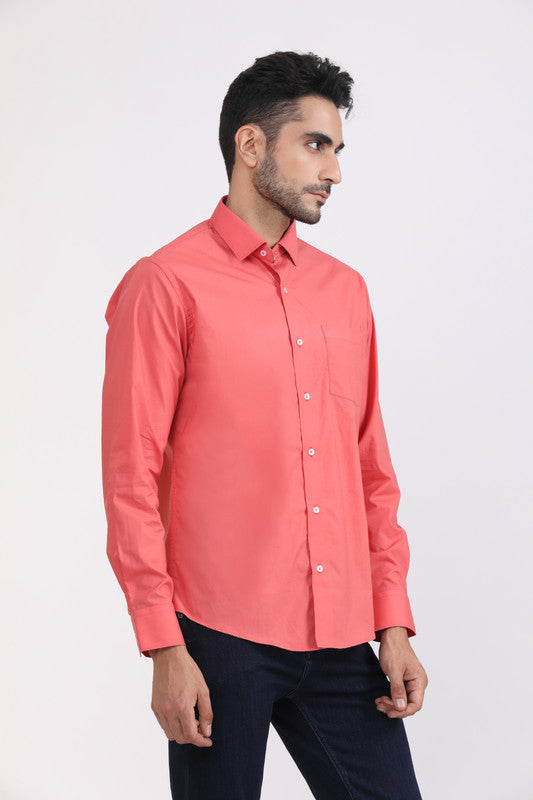 Albion Men Premium Orange Casual Shirt