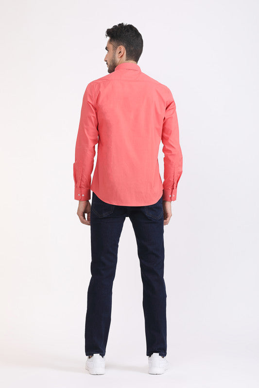Albion Men Premium Orange Casual Shirt