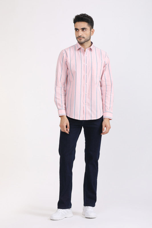 Albion Mens Primume Baby Pink Casual Shirt