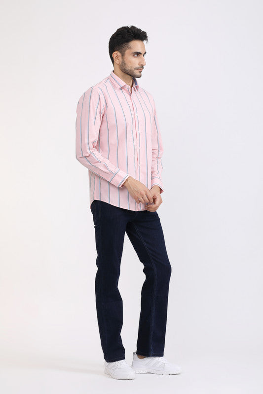 Albion Mens Primume Baby Pink Casual Shirt