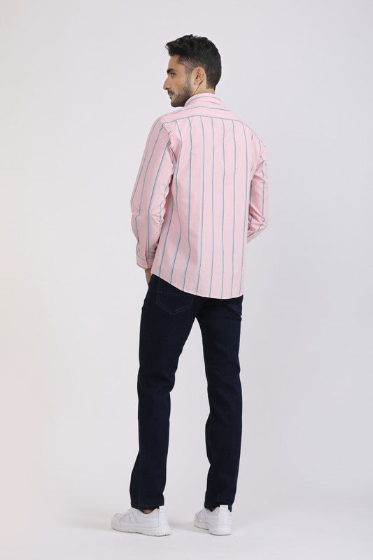 Albion Mens Primume Baby Pink Casual Shirt