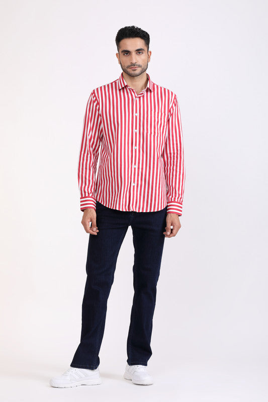 Albion Men Premium Red Casual Shirt