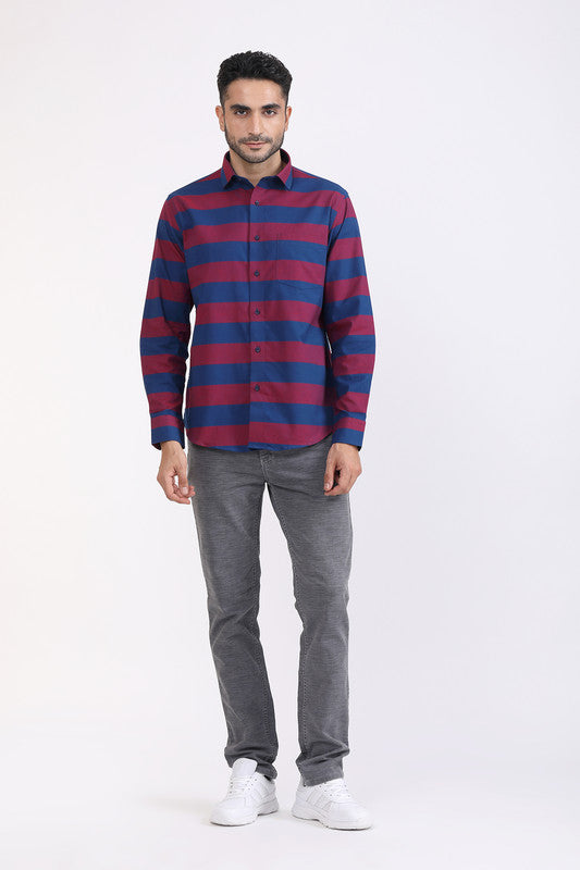 Albion Men Premium Blue Casual Shirt