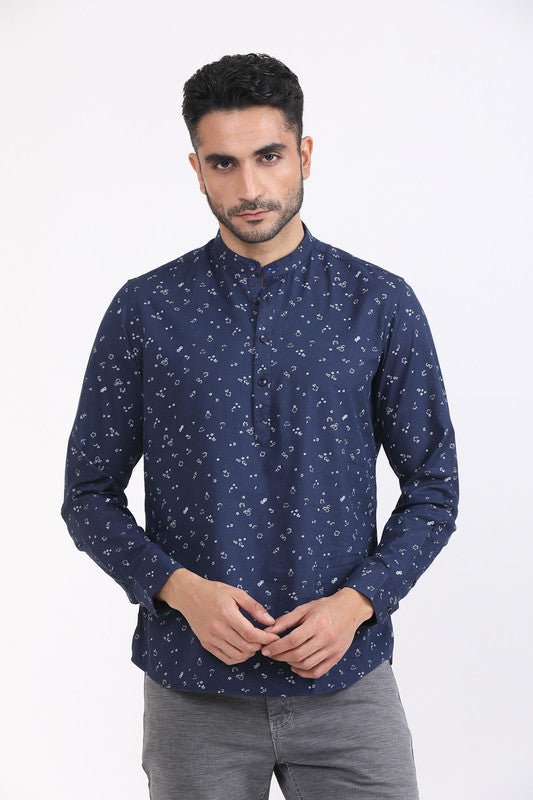 Albion Men Premium Navy Casual Shirt