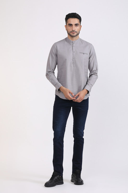 Albion Men Premium Lt Grey Casual Shirt