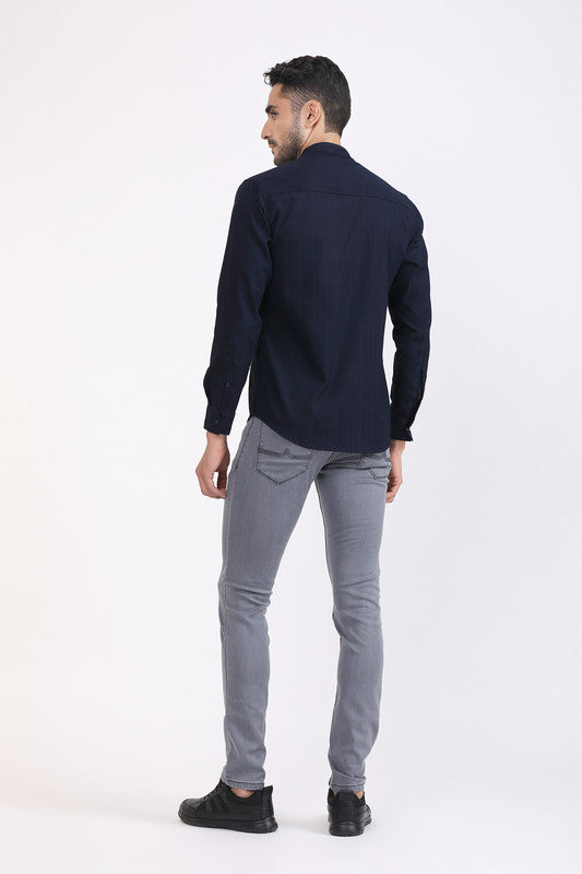 Albion Men Premium Blue Casual Shirt