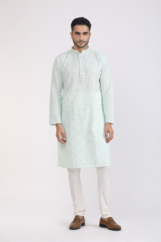 Albion Men Premium Mint Kurta Pyjama