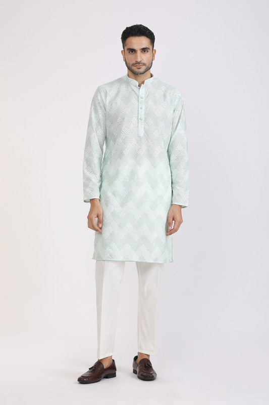 Albion Men Premium S.Green Kurta Pyjama