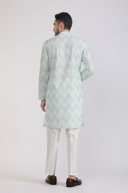 Albion Men Premium S.Green Kurta Pyjama