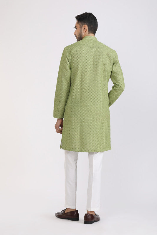 Albion Men Premium Green Kurta Pyjama