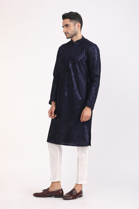 Albion Men Premium R.Blue Kurta Pyjama