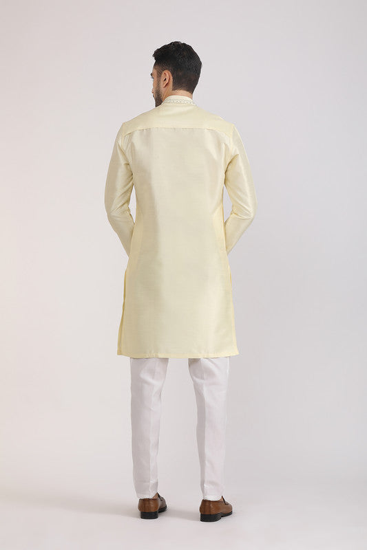 Albion Men Premium Lemon Kurta Pyjama