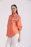Albion Women Orange Blouson Top