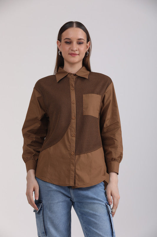 Albion Women Brown Blouson Top