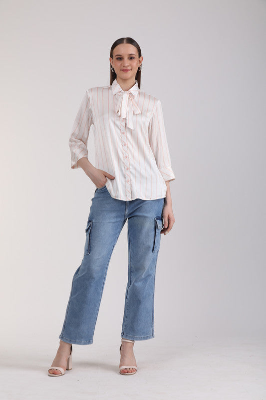 Albion Women Off White Casual Shirts
