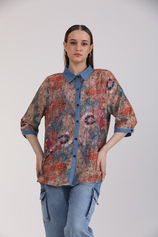 Albion Women Multi Blouson Top