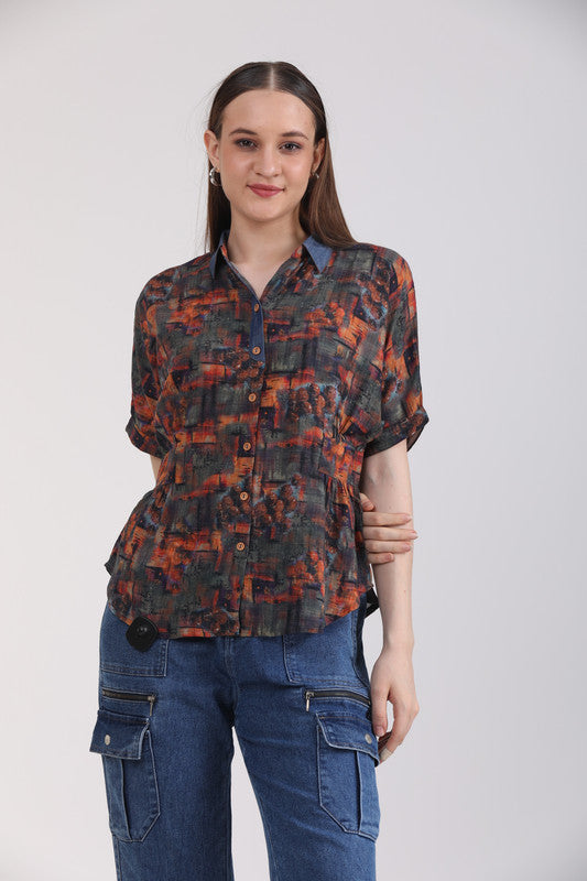 Albion Women Multi Blouson Top