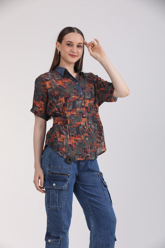 Albion Women Multi Blouson Top