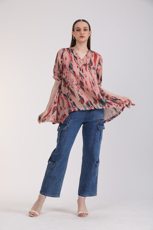 Albion Women Multi Blouson Top