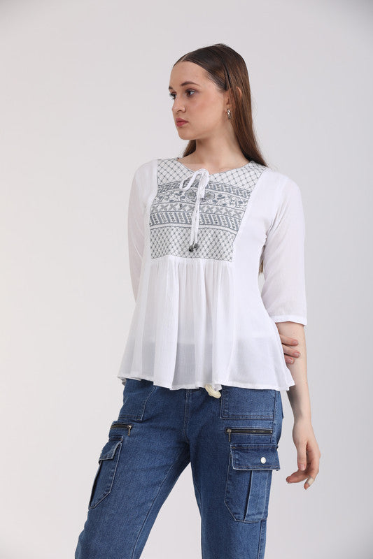 Albion Women Multi Blouson Top