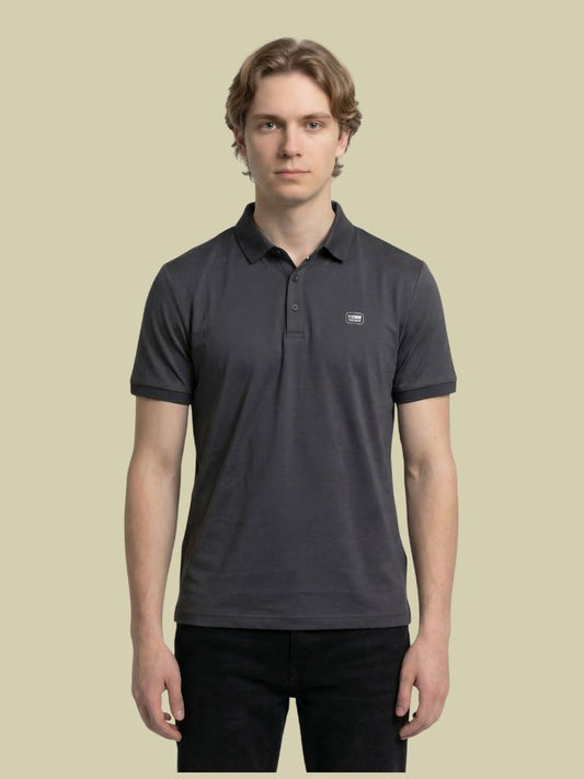 Albion Charcoal Grey Polo T-Shirt – Premium Cotton Casual Wear for Men