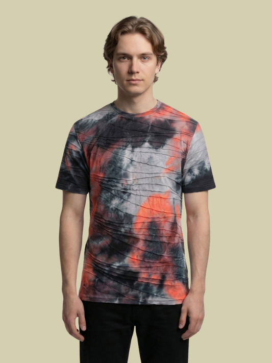 Albion Men's Urban Fire Tie-Dye Premium Casual T-Shirt