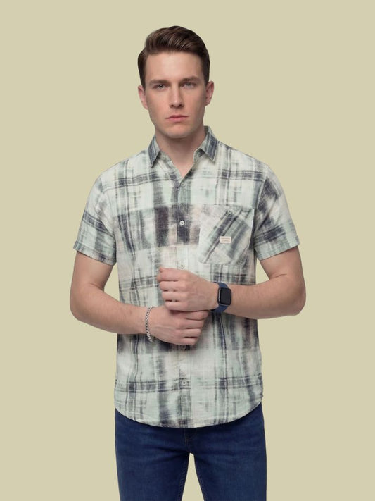 Albion Mint Green Check Shirt – Premium Casual Summer Shirt for Men