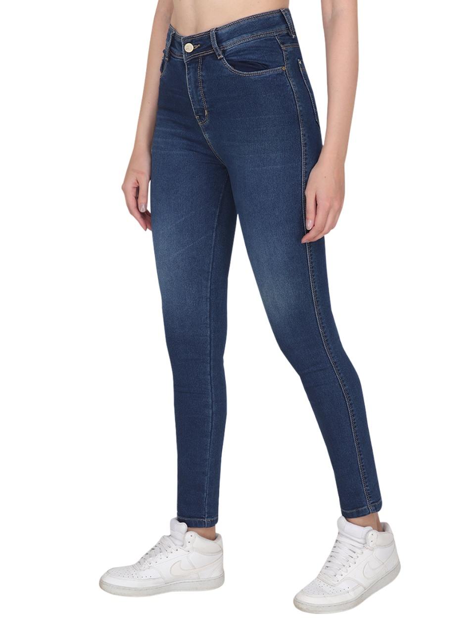 Albion Women Premium Dark Blue Jeans