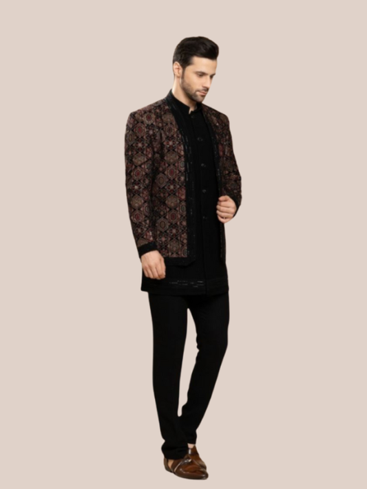 ALBION Designer Indo Western Suit – Men’s Wedding Wear