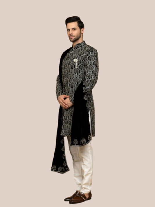 Albion Men’s Ethnic Indo-Western Suit – Traditional Elegance & Style