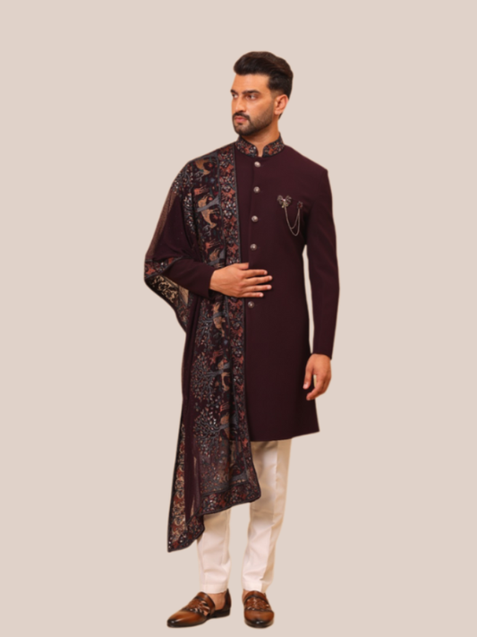 Albion men s ethnic indo western suit classic designer wear