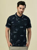 ALBION PREMIUM CYAN NAVY MENS T-SHIRT