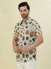 Albion Premium Men’s Cream Shirt Half Sleeves Smart Casual Cotton Shirt