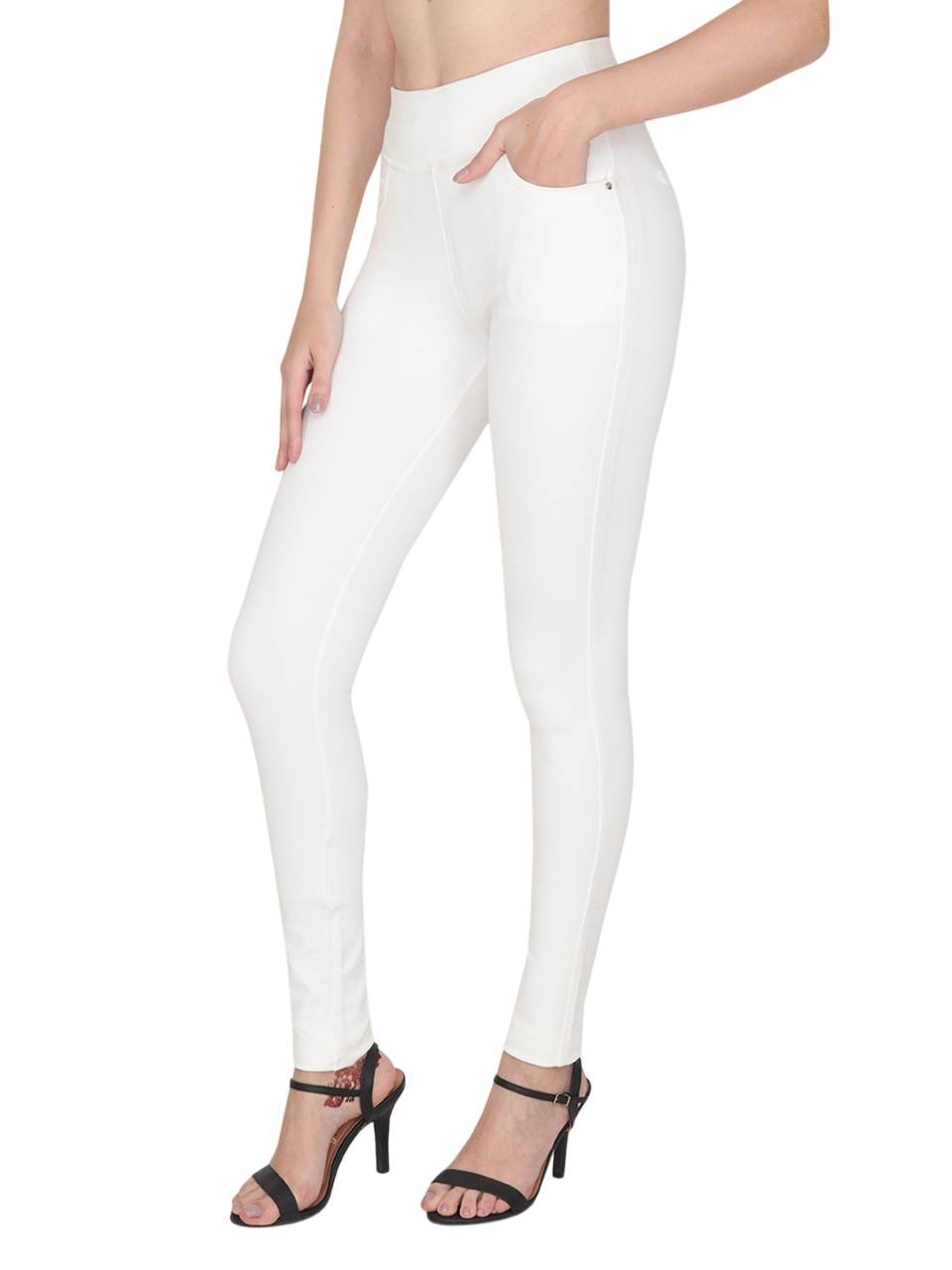 Albion Women Premium White Jegging