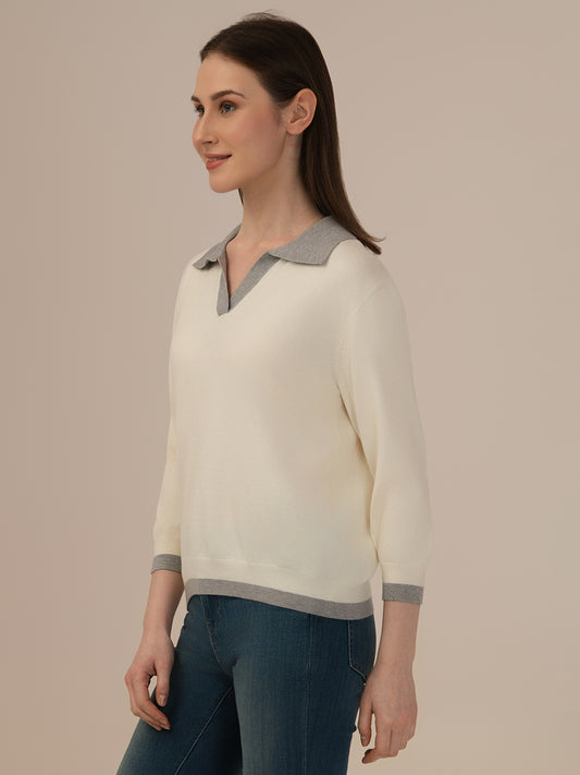 Albion Ladies Cream Winter Sweatshirt – Cozy & Comfortable Winter Wear