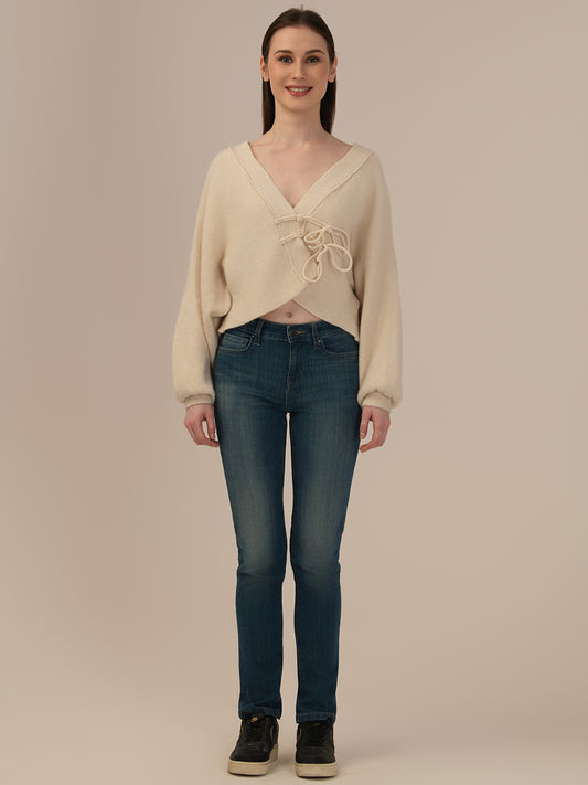 Albion Women Winter Stylish Sweater Brown Daily Wear