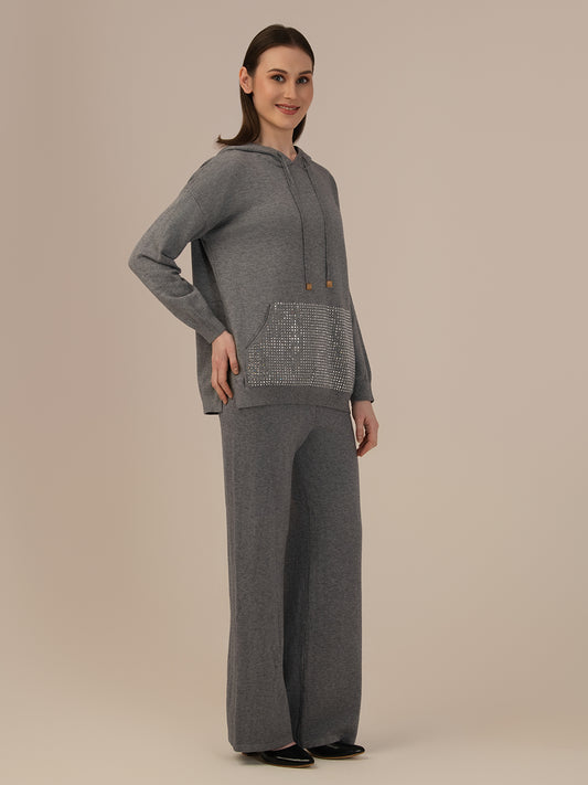 Albion Ladies Woolen Coort Sets – Soft, Warm & Trendy_GREY