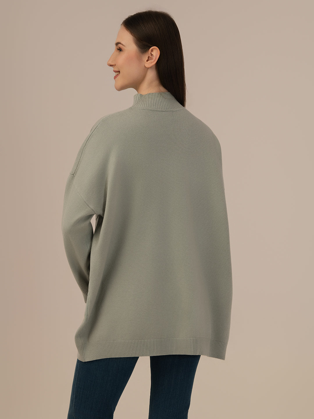Women’s Woollen Knit Top – Elegant & Ultra-Soft Albion Wear_GREY
