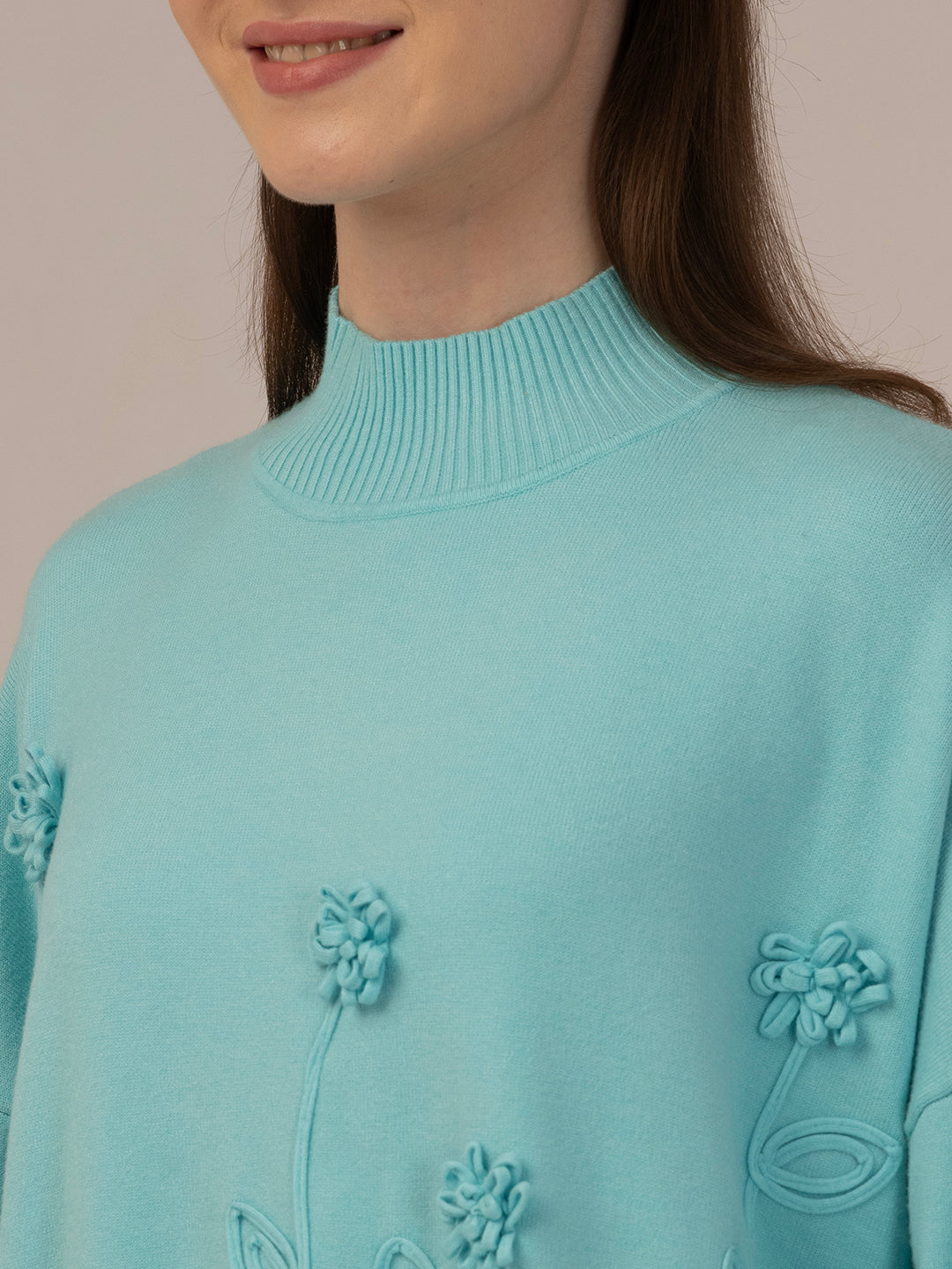 Albion Ladies Woollen Pullover – Perfect Winter Comfort_L.BLUE