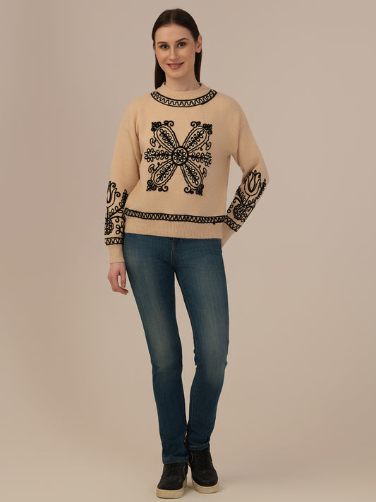 Women’s Woolen Sweater-Style Top – Soft & Warm