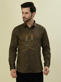 Albion Premium Men Khaki Shirt Fs