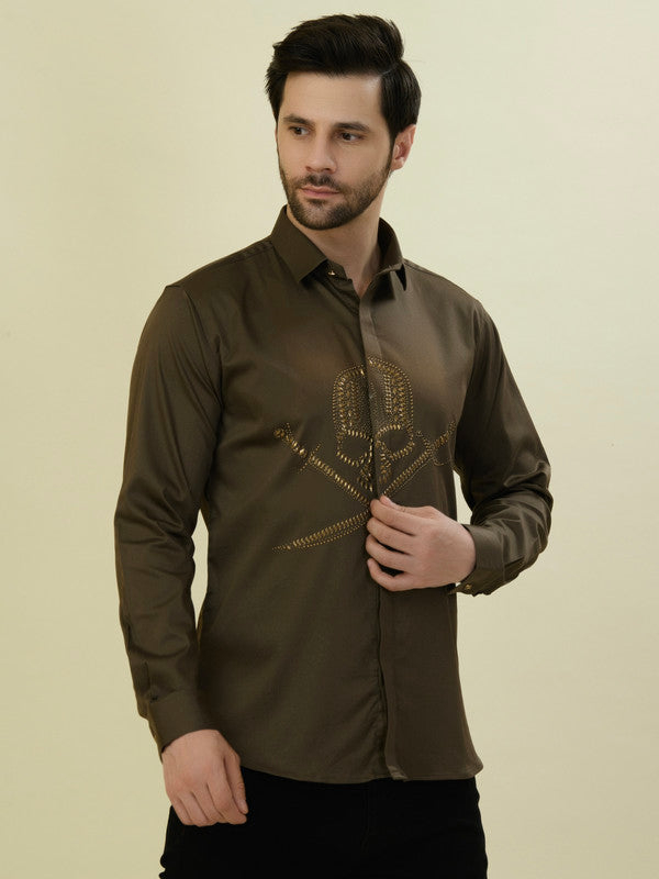 Albion Premium Men Khaki Shirt Fs