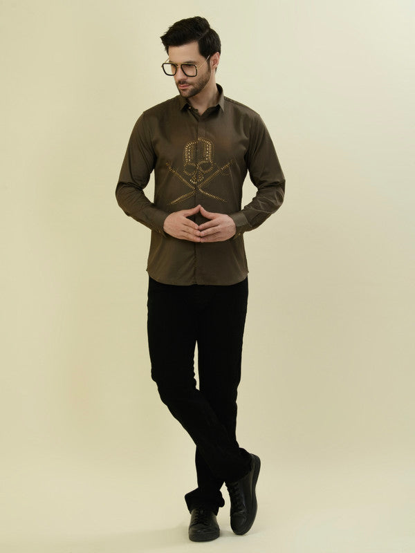 Albion Premium Men Khaki Shirt Fs