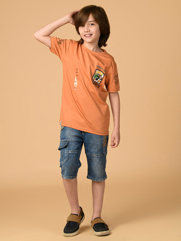 Albion Premium Boys Peach T-shirt
