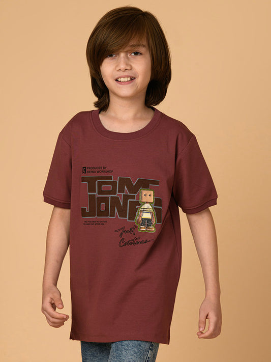 Albion Premium Boys Mehroon T-shirt