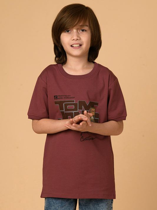 Albion Premium Boys Mehroon T-shirt