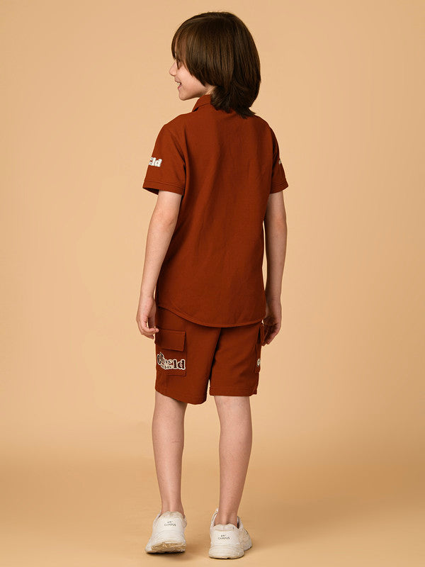 Albion Premium Boys Set Mehroon Co-ord set